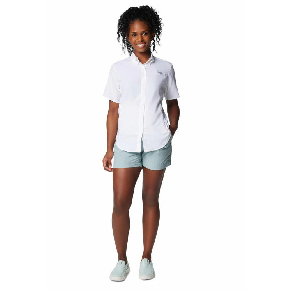 COLUMBIA Womens Tamiami II Short Sleeve Shirt Medium White Sun Protection NWT - Picture 3 of 12
